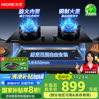 火王 HIONE 液化气灶煤气灶双灶家用台式嵌入式旋钮猛火灶具燃气灶天然气灶防风定时2D1-2301