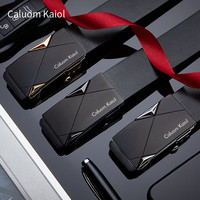 Caluom Kaiol品牌皮带男无牙自动扣男士腰带纯牛皮裤带老公 【专柜礼盒】8021百搭枪色 110cm (适用于150斤已内))
