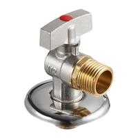 老铜匠燃气热水器球阀 球芯角阀全开大流量全铜冷热4分厨房面盆三角阀 【1只】4分 热水 黄铜球阀