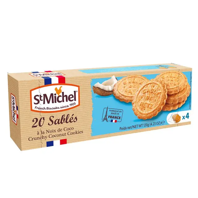 St Michel 圣米希尔 香脆曲奇饼干 椰子味 120g