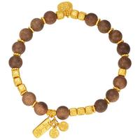 航民首饰 小清欢 黄金手链足金福字沉香手链XYA2074工费600元/件 10.46g