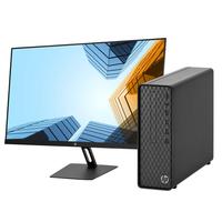 HP 惠普 小欧 S01 十二代酷睿版 23.5英寸 商用台式机 黑色(酷睿i3-12100、核芯显卡、8GB、512GB SSD、风冷)