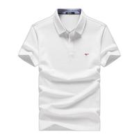 七匹狼短袖T恤男夏季5A抗菌休闲净色冰丝凉感翻领Polo打底衫男装商务短T 803本白色-升级版 180/96A(XXL)