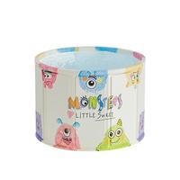 如山婴儿游泳桶儿童洗澡泡澡桶加高加大加厚家用宝宝可坐大号浴桶 小号【可折叠免安装】怪兽七兄弟 无规格