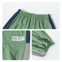 迪士尼宝宝童装儿童卡通短袖套装长裤T恤夏季套装时尚透气百搭衣服 ZD2ET007绿白 120