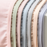 洁丽雅7条装短裤女纯棉中腰提臀亲肤柔软高弹纯棉抑菌底裆女士内裤 绿/暗粉/粉红/杏/灰/紫/蓝 7条 L 【90-110斤】