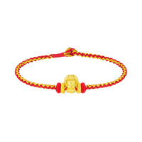 戴时光 Time Jewelry 戴时光 黄金十二生肖蛇本命佛足金999转运珠手链红手绳