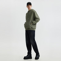 卡宾男装LOGO刺绣连帽卫衣24秋冬宽松H3244164039 橄榄绿88 3XL /190/56