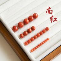 银意坊 南红单珠玛瑙散珠红色圆珠子天然玉石手串配珠编织手链diy材料