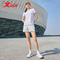 XTEP特步短袖女子运动T恤夏季速干吸湿排汗冰丝运动 轻纱紫 M