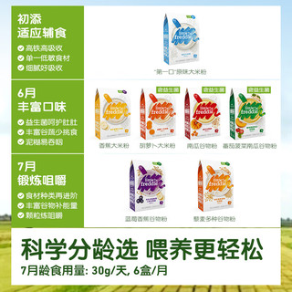 小皮（Little Freddie）【有机专区】高铁米粉中欧双有机婴儿宝宝米糊 米粉辅食 7到9月+ 蓝莓+藜麦 160g*3盒