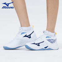 美津浓（MIZUNO）排球鞋男女缓震透气耐磨室内羽毛球鞋乒乓球鞋专项综合训练鞋 冰川蓝 WAVE DIMENSION 42 =270mm