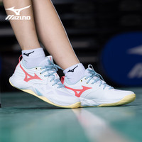 美津浓(MIZUNO)排球鞋男女缓震透气耐磨室内羽毛球鞋乒乓球鞋专项综合训练鞋 白红黄 WAVE MOMENTUM PRO 40.5 =260mm