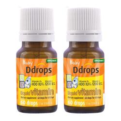 Ddrops 婴儿维生素D3滴剂  3.4ml 2瓶