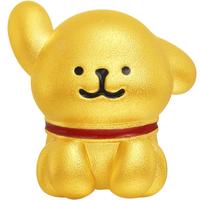 潮宏基足金黄金吊坠女生日礼物定价 线条小狗 SHG30003254 温顺小金毛