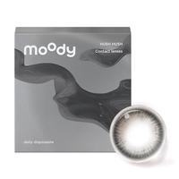 moody美瞳日抛隐形眼镜HUSH系列10片装近视大小直径瞬息300度 瞬息-冷艳冰川蓝(大直径)