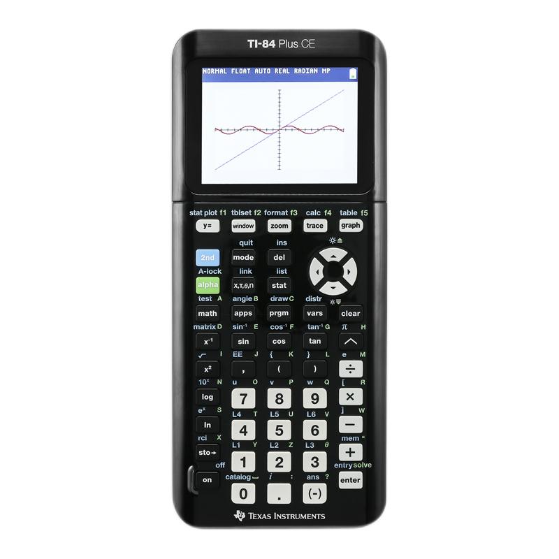 TEXAS INSTRUMENTS 德州仪器 TI-84 PLUS CE 彩屏图形绘图计算器 黑色
