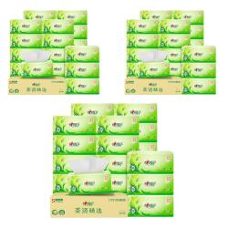 心相印 茶语丝享抽纸家用餐巾纸软抽实惠家庭装 3层 100抽*60包