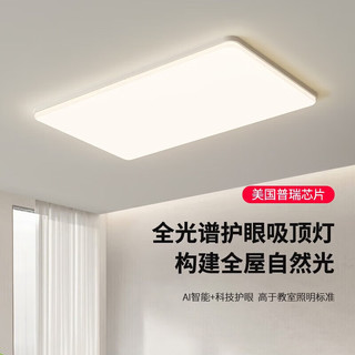 君御奶油风客厅主灯现代简约卧室灯具全屋套餐组合米家智能护眼吸顶灯 1050长天猫精灵(白)-普瑞R97