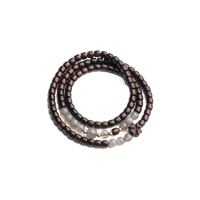 仙源 水木明瑟 小叶紫檀玛瑙四叶草多圈手串