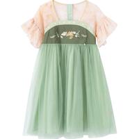 【国风花边袖】女童春秋装连衣裙儿童新中式汉服