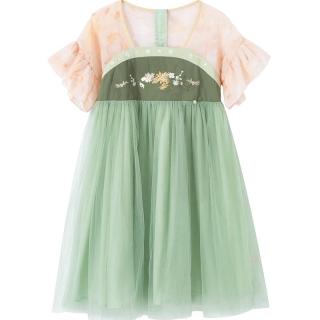 【国风花边袖】女童春秋装连衣裙儿童新中式汉服