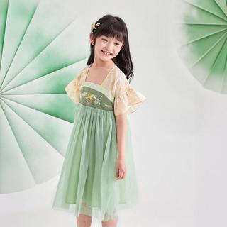 【国风花边袖】女童春秋装连衣裙儿童新中式汉服
