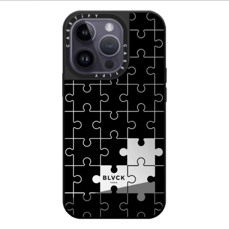 CASETiFY【黑框-银镜】BLVCK蛇纹皮