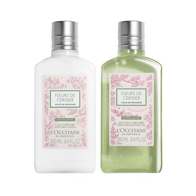 欧舒丹 甜蜜樱花沐浴露250ml+身体乳250ml礼盒润养法国进口生日礼物618