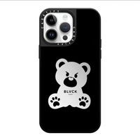 CASETIFYCASETiFY联名BLVCK蛇纹镜面苹果16promax手机壳iPhone15/14拼图13 CASETiFY【黑框-银镜】BLVCK小白熊 苹果12ProMax