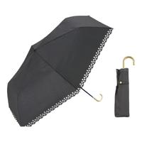 Wpc.日本伞遮光遮热轻量防紫外线遮阳伞太阳伞经典弯钩款晴雨两用 镂空花朵扇贝边801-14795 CH