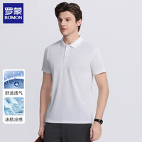 罗蒙 冰丝短袖t恤男 新款翻领 打底衫上衣