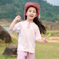 棉花堂儿童短袖T恤小童冰皮防晒透气高弹凉感男童女童A类时尚上衣
