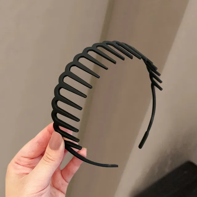 佐羽发箍带齿化妆洗脸头箍女不掉防滑外出发捆发卡发饰 黑色（带齿发箍）