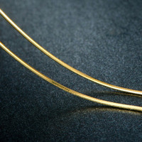 湘歌 18K金蛇骨链女au750黄金玫瑰金蛇骨项链时尚锁骨链女 K白色42cm1.7克粗0.6mm