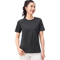 全棉时代女士T恤女抗菌短袖纯棉宽松 深灰 M 女士深灰 M （女款160/男款170）