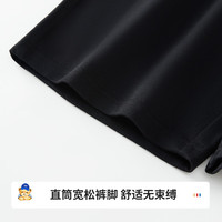 精典泰迪儿童短裤夏季男童五分裤纯棉裤子透气百搭男孩裤子 学院帽子熊五分裤黑色 100