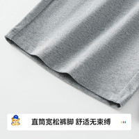 精典泰迪儿童短裤夏季男童五分裤纯棉裤子透气百搭男孩裤子 学院帽子熊五分裤浅花灰 120