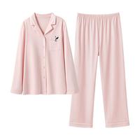 EMXEE 嫚熙 COSY舒畅系列 MX-YZF56027 月子服两件套 夏薄款 180g猫咪款蓝色 L