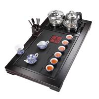 GOLD AND JADES 金镶玉 整套茶具 黑檀青花 茶具套装 12件套