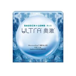 博士伦硅水凝胶隐形眼镜高透氧水润舒适 奥澈月抛1片 350度
