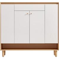 林氏家居入户门鞋柜大容量多层超大家用门口林氏木业UV5N-B 【原木色】1.2m鞋柜