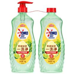 奥妙 大桶酵素餐具净洗洁精 橙花小青柑 1kg*2 4斤装 1泵1补去锅具焦糊
