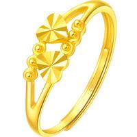 CHOW TAI FOOK 周大福 EOF46 女士心形活口足金戒指 1.85g