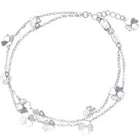 Chow Sang Sang 周生生 Loving Hearts「心影」系列 54284B 四叶草Pt950铂金手链 19cm 3g