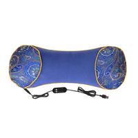 御道 艾草加热枕头颈椎枕成人睡觉艾草骨头枕加热(蓝色)四档控温电加热护颈枕肩颈多功能热敷枕头