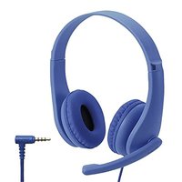 ELECOM 宜丽客 儿童头戴式USB有线耳机附麦克风蓝色 HS-KD01T