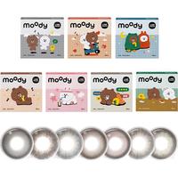 moody美瞳日抛隐形眼镜LineFriends联名系列10片装 可妮粉500度 可妮粉-温柔粉棕狗狗眼