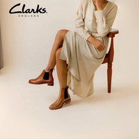 Clarks 女士复古英伦切尔西短靴 Taylor Shi 261186314