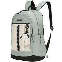 探路者（TOREAD）背包日常通勤防刮耐磨轻量双肩包防水透气抗撕裂旅行包男女同款 青灰绿黑色 均码